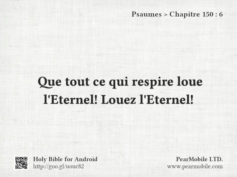 Psaumes, Chapitre 150:6